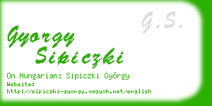 gyorgy sipiczki business card